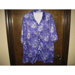 Colorado Rockies Men's Purple Shirt MLB Baseball Coca Cola Button Up Hawaiian XL